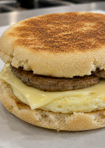 Turkey Sausage Breakfast Sandwich